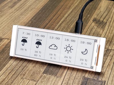 12-Hour Weather Forecast Display Using CrowPanel E-Paper