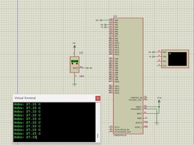 “UART Based Temperature Monitoring with STM32F401C and LM35”