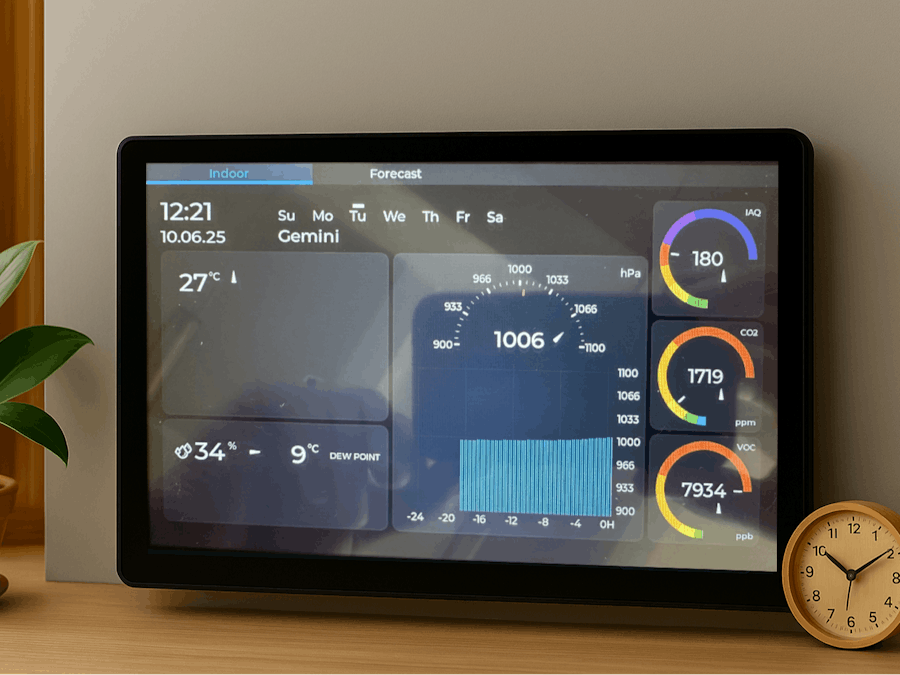 Weather & Air Quality Station (EnSens Add-on & CrowPanel)
