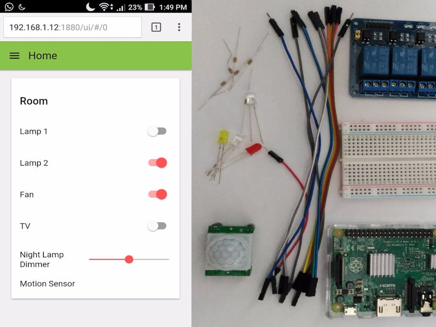 Home Automation using Raspberry Pi 2 and Node-RED