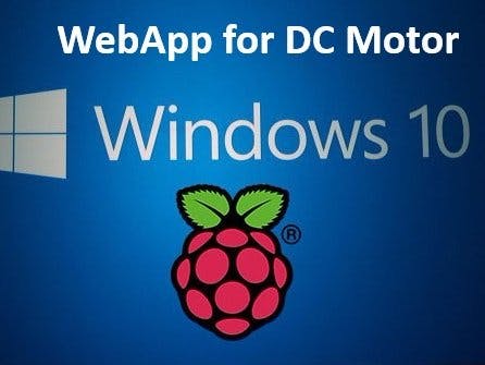 Webserver controls DC motor