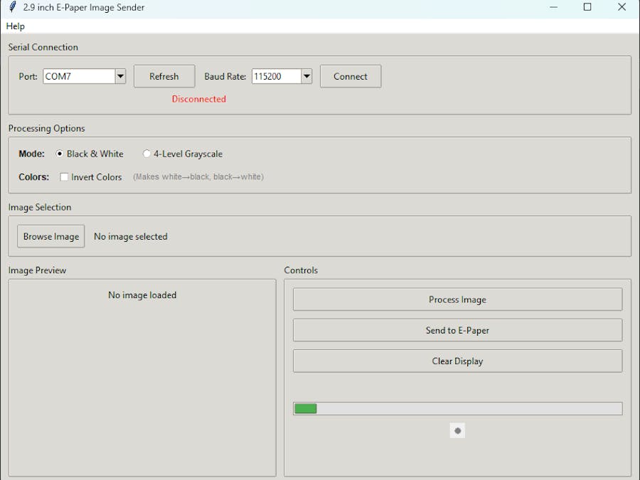 E-Paper Image Sender: Wireless Display Controller with GUI