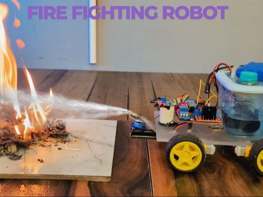 Fire Fighting Robot Autonomous + BT Control