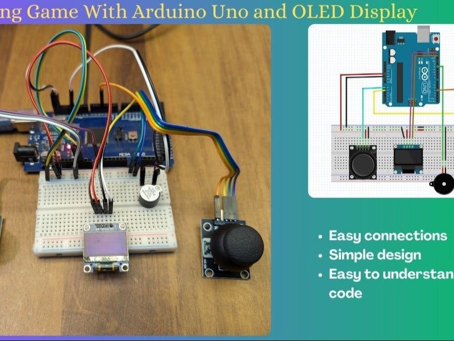 Pong Game With Arduino Uno and OLED Display