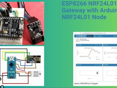 ESP8266 NRF24L01 Wifi Gateway with Arduino NRF24L01 Node