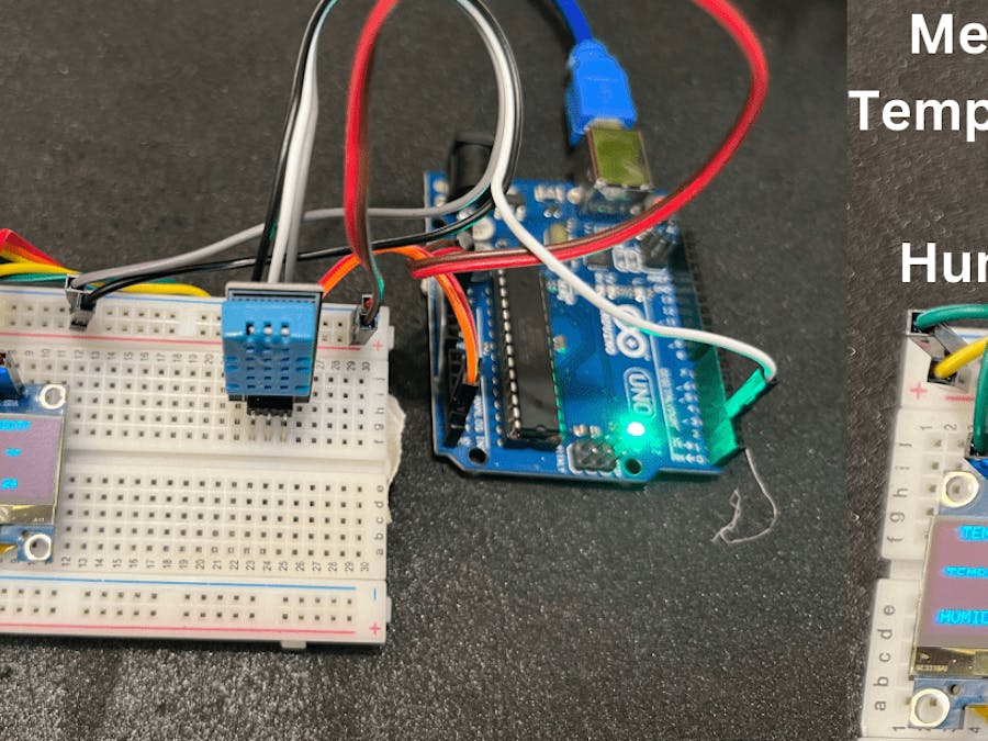 DHT11 Sensor With SSD1306 OLED | DHT11 with Arduino