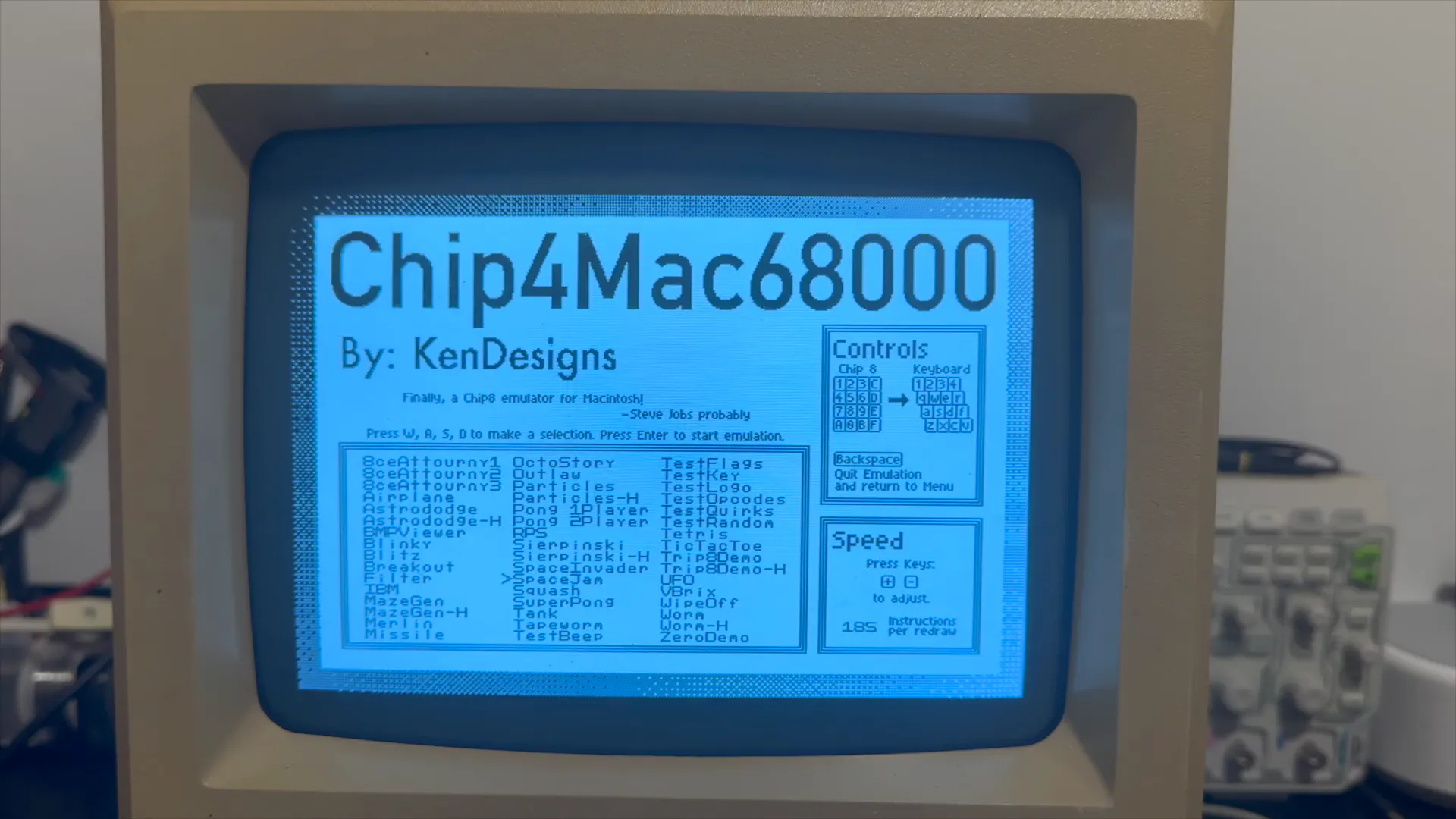 Running CHIP-8 on a Vintage Mac - Hackster.io