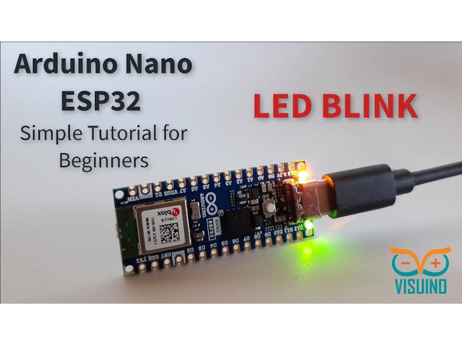Arduino Nano ESP32 How to Blink an LED Using Visuino