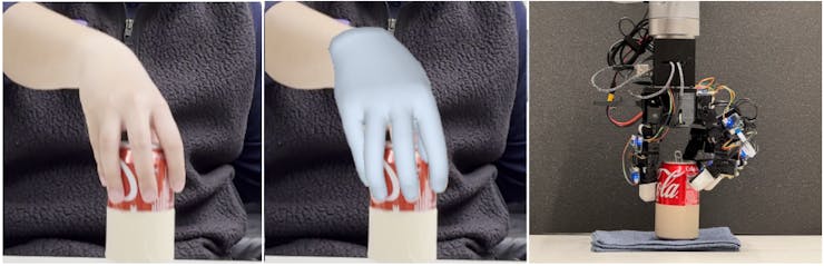 فناوری MOTIF توانایی درک و حس مشابه انسان را به رباتها منتقل میکند 1 In this experiment, MOTIF learned to pick up cans like a human (📷: H. Zhou et al.)