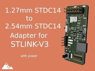 STDC14 to 2.54mm STLINK-V3 Adapter + USB/LiPo Power