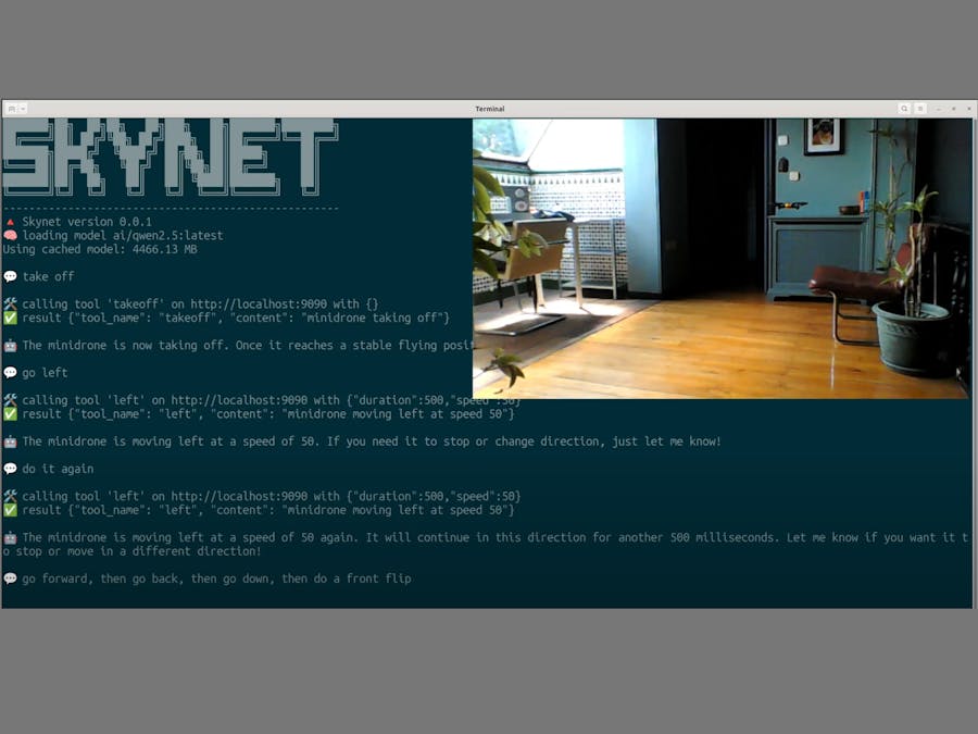 Skynet: LLMs controlling real robots and drones with Bash