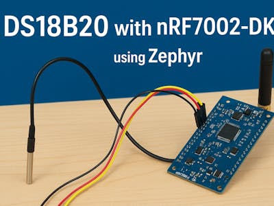 Nrf7002dk and DS18b20 sensor step by step guide