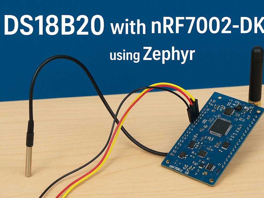 Nrf7002dk and DS18b20 sensor step by step guide