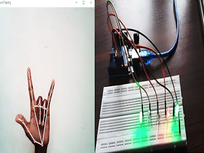 Gesture controlled LED system