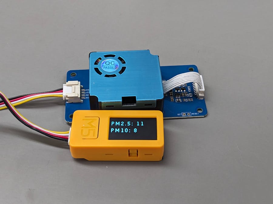 M5StickC Plus2 Air Quality Monitor with PM2.5 & PM10 Display