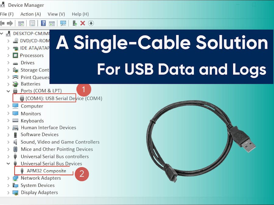 A Single-Cable Solution for USB Data and Logs