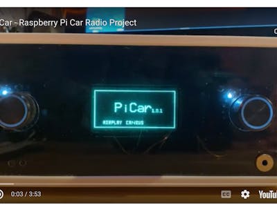 PiCar: Raspberry Pi Car Radio with RTL-SDR, CAN Bus Hacking,