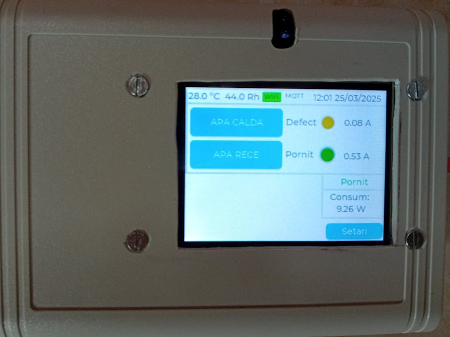 Device for monitoring household water pipes: UI and remote