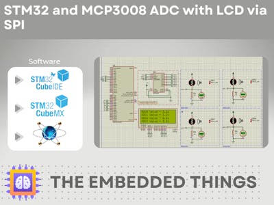 STM32 and MCP3008 ADC with LCD via SPI