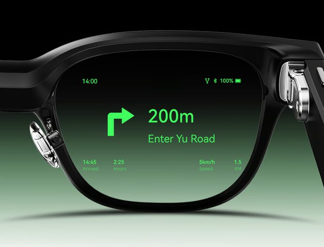 Using the AR navigation app (📷: Rokid)