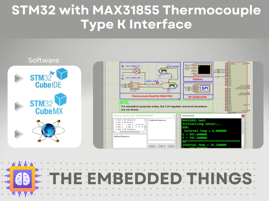 STM32 with MAX31855 Thermocouple Type K Interface