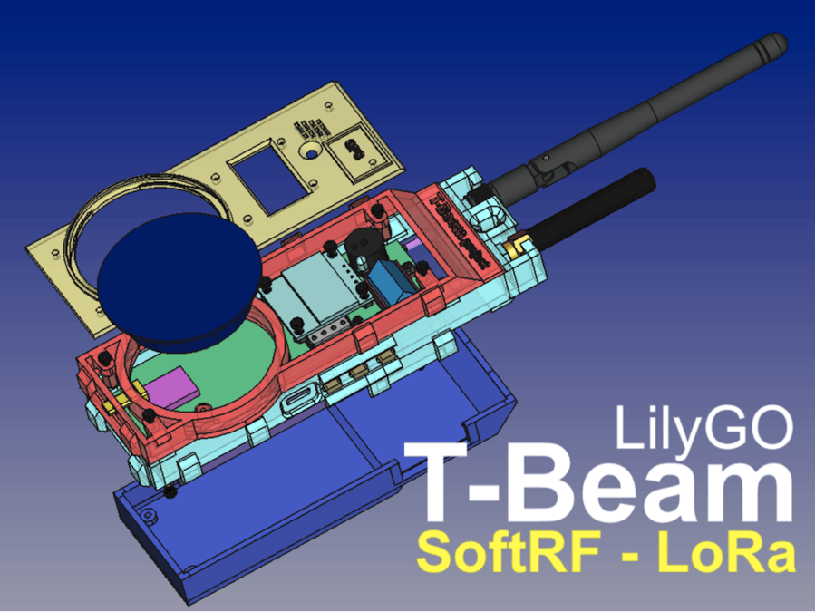 LilyGO T-Beam with SOFTRF, LoRa, OGN and ADS-B (aviation)