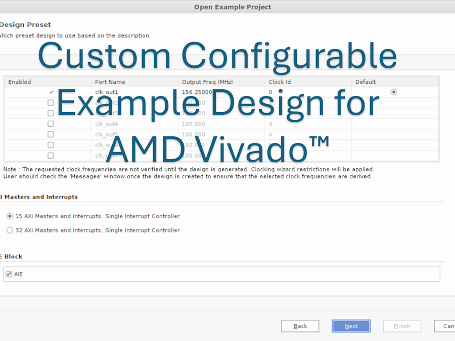 05 Create your custom Configurable Example Design in Vivado