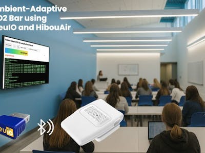 Ambient-Adaptive CO2 Bar with BleuIO & HibouAir