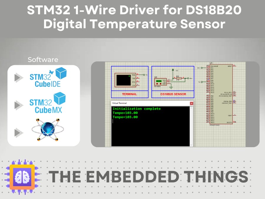 STM32 1-Wire Driver for DS18B20 Digital Temperature Sensor