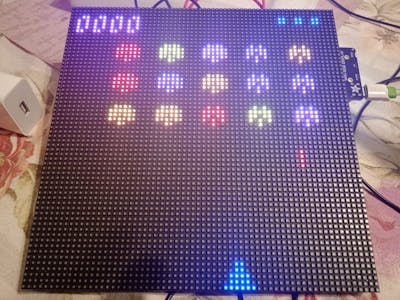 Space Invaders in HUB75 Led Matrix