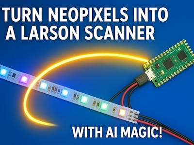 Turn NeoPixels into a Larson Scanner with AI Magic!