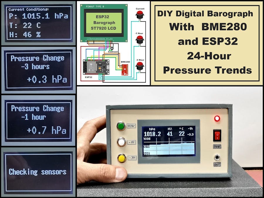 DIY Digital Barograph with BME280 and ESP32