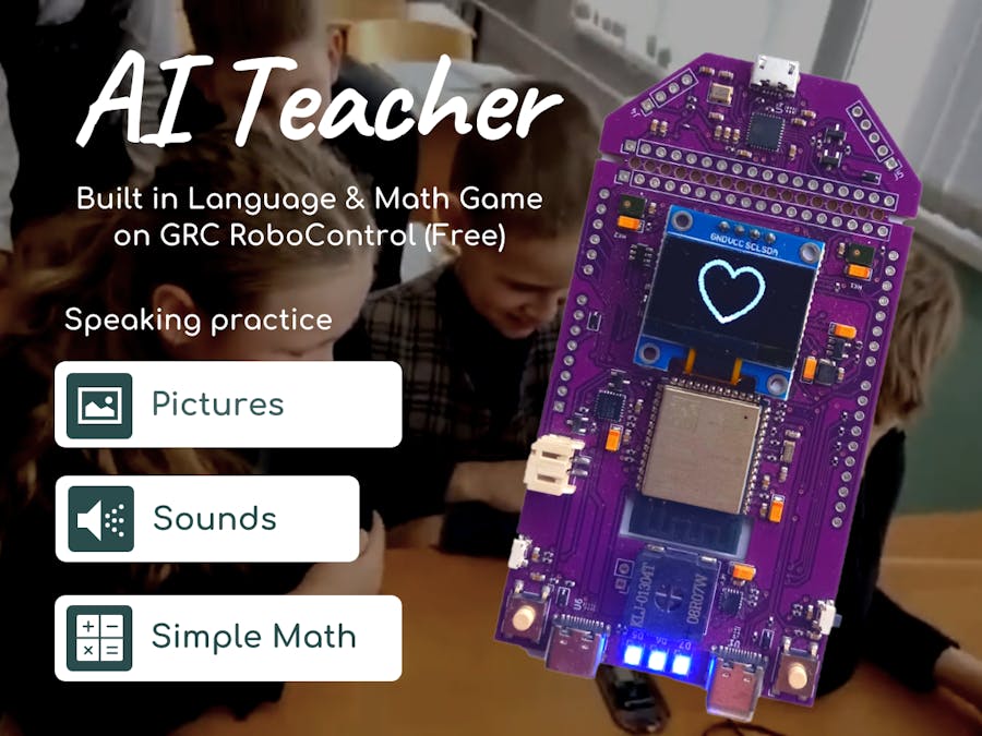 AI Teacher: Built in Language & Math Game on GRC RoboControl