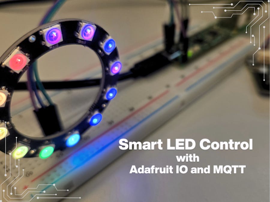 Smart LED control with Adafruit. io and MQTT