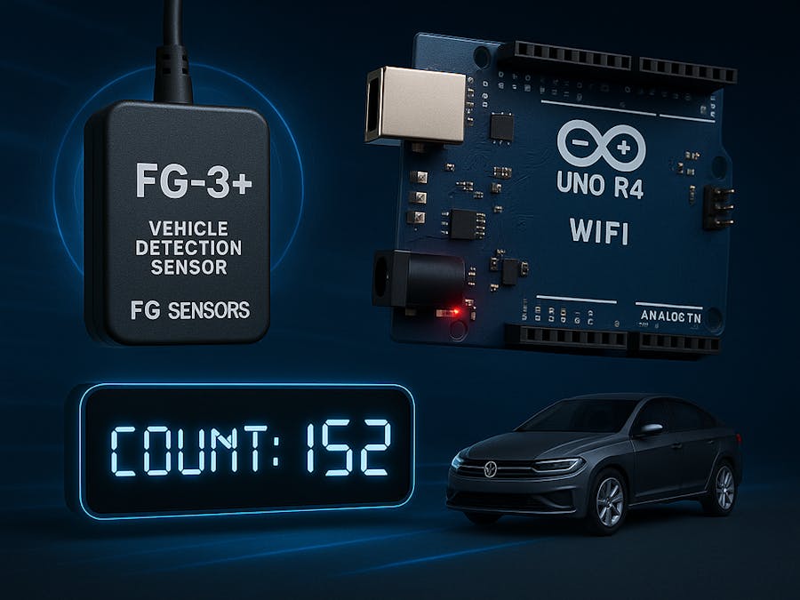 Traffic Detection and Counter Using FG-3+ and Arduino UNO R4