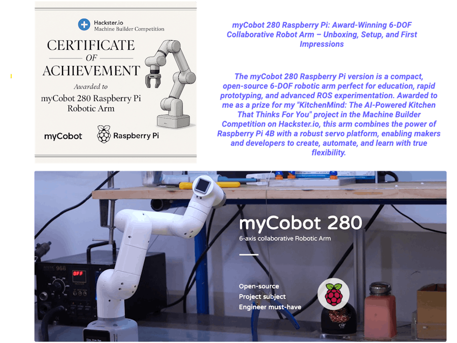 myCobot 280 Pi: Beginner's Technical Review & Guide