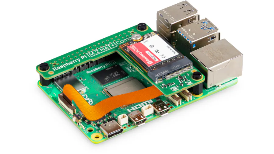 Raspberry Pi 5 4GB 冷却ファンとM.2 Hat付き Raspberry Pi Raspberry Pi M.2 HAT+ | SC1166