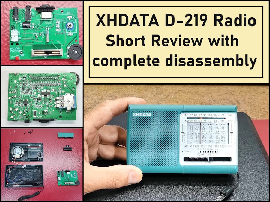 XHDATA D-219 Radio Short Review with complete disassembly