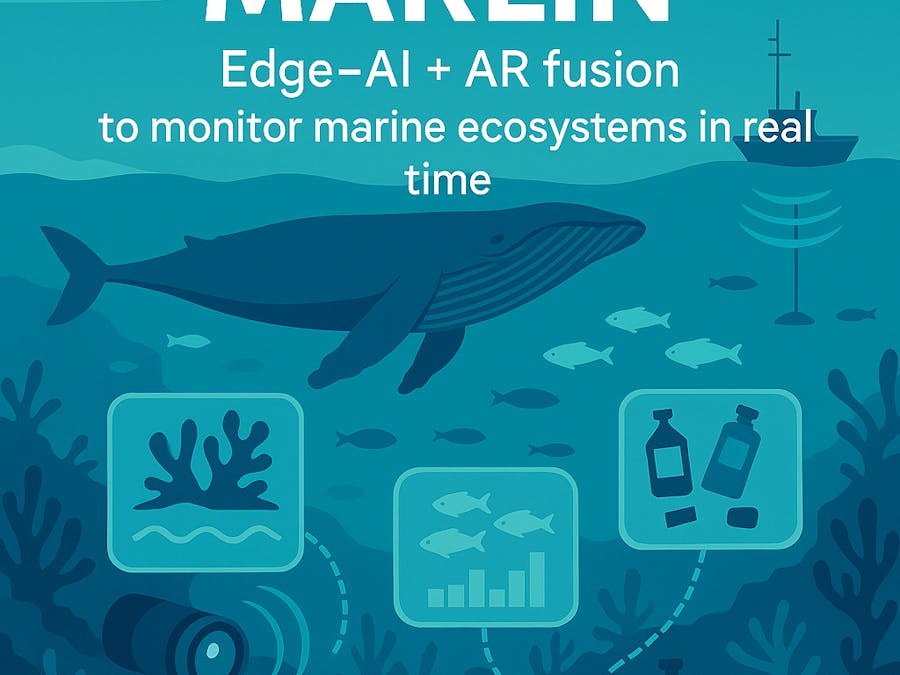 MARLIN: An Edge-AI AR fusion for Marine Ecosystem Monitoring