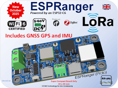 ESPRanger, LoRa GNSS-GPS IMU RS485 5-60V