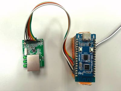 The connection of ESP32 & DM9051A EVB and Ref. of GitHub