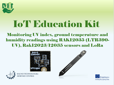 Monitoring UV index, ground temperature and humidity