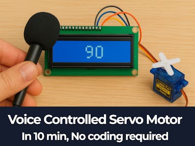 Voice-Controlled Servo Motor in 10 min (No coding required)