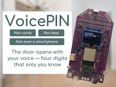 VoicePIN Smart Lock: Unlock with Your Voice