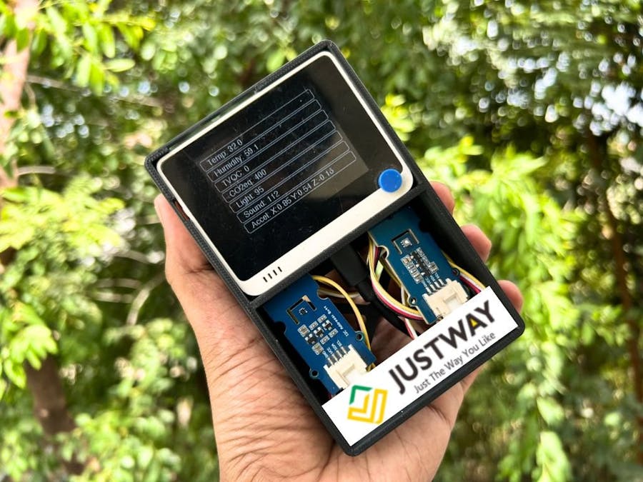 Desktop Air Quality Monitor using Wio Terminal and JUSTWAY