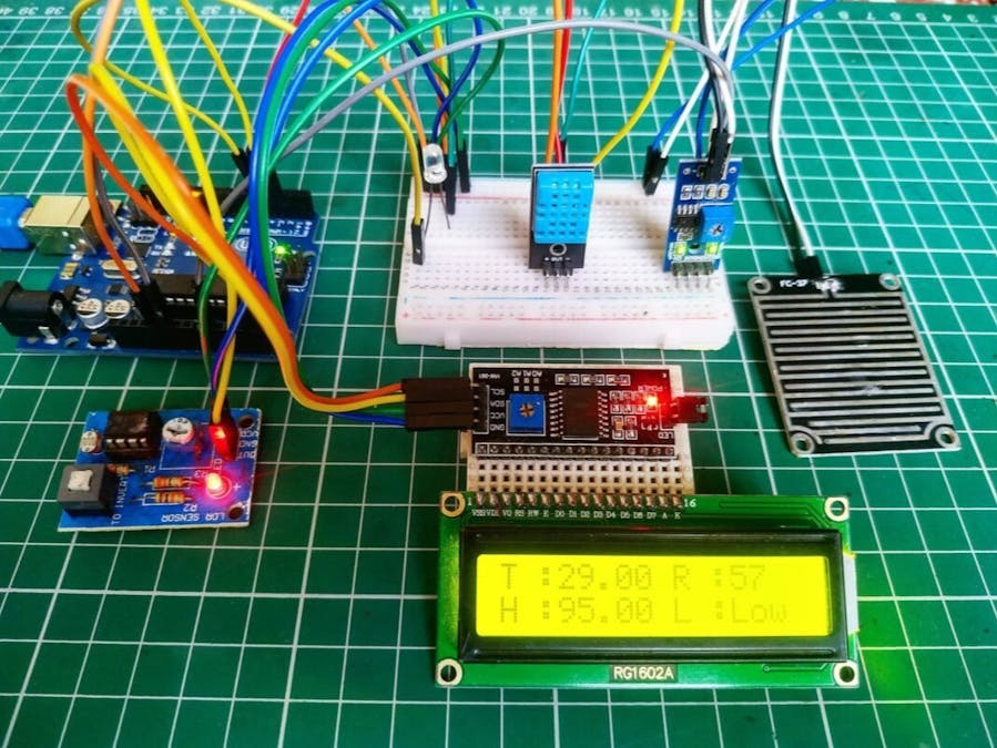Arduino Weather Station | Rain Sensor of Arduino | DHT11