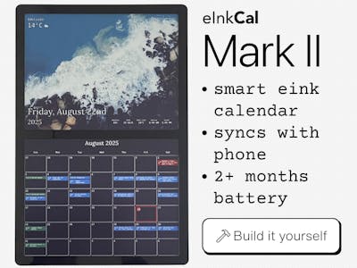 eInkCal - DIY Smart eInk Calendar