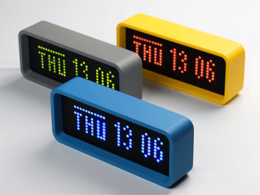 ESPTimeCast - WiFi-connected LED clock and weather station