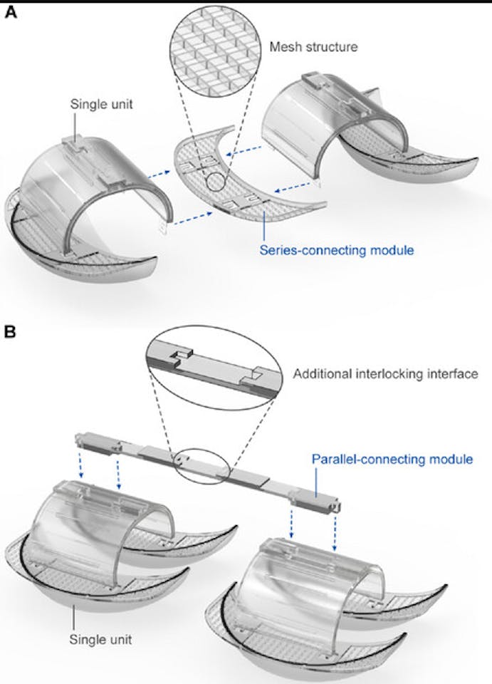 جعبهابزار رباتیک ماژولار SNU؛ تحول در طراحی میکرورباتهای زیرسانتیمتری 2 The robots can be linked together to join forces (📷: W. Song et al.)
