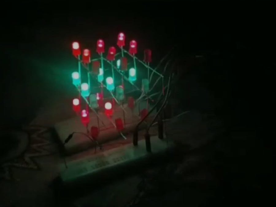3x3x3 LED Cube Using Arduino